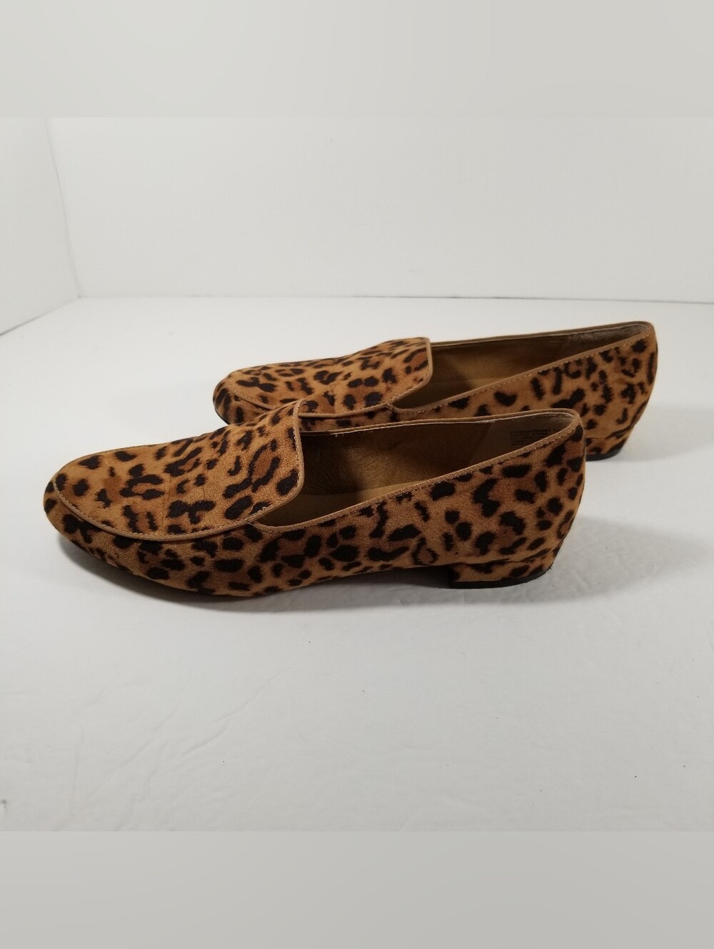 Steve Madden Strike Leopard Print Loafers Women's 7.5M Suede Flats Shoes